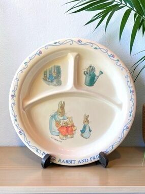Peter Rabbit & Friends Melamine Plate Vintage Eden Beatrix Potter Plate